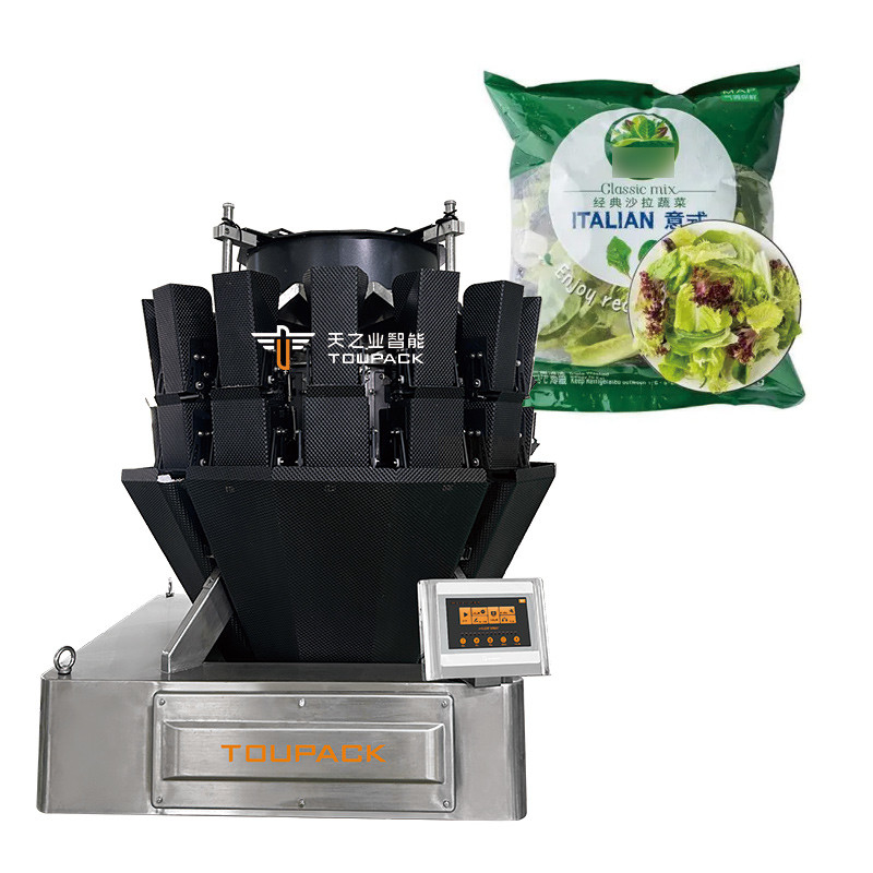 新鮮な緑のサラダ野菜包装機 Vffs 多重袋詰め機 肉球包装機