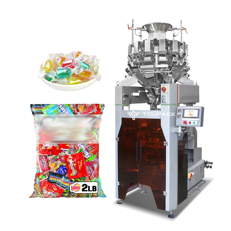 自動ゴミキャンディチョコレート垂直キャンディパッキングマシン 高速120BPM インテリジェント・ウェジング&パッケージングマシン