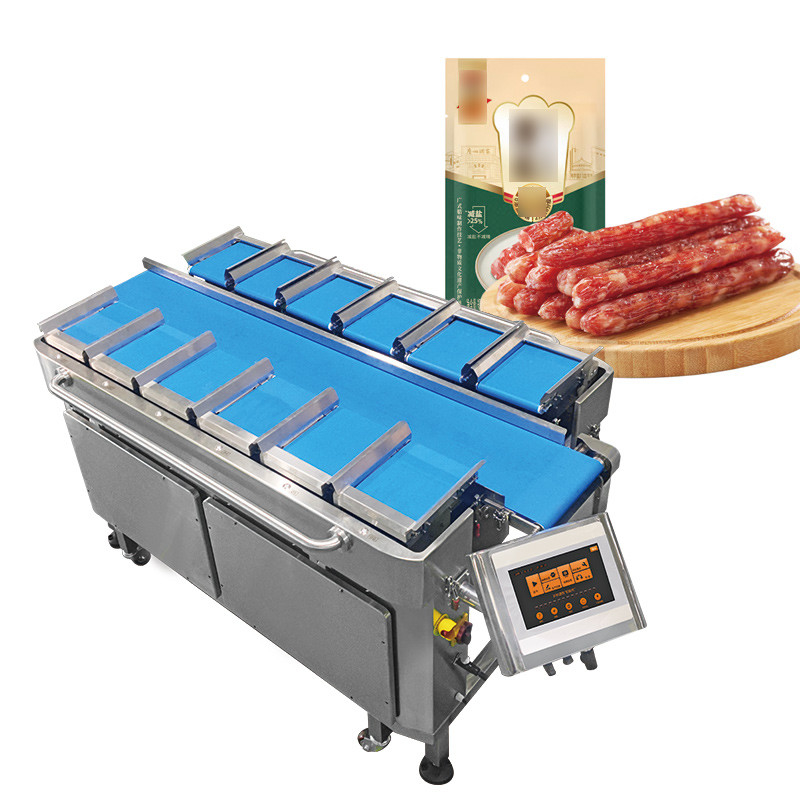 フランクフルト ソーセージ 多頭帯 給餌器 組み合わせ 秤 焼き ホットドッグ ソーセージ ベルト 秤 梱包機