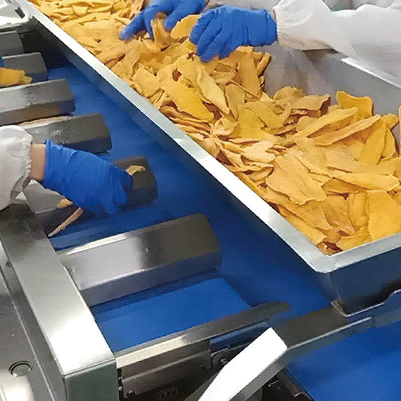 乾燥マンゴー 自動多ステーションベルトコンベヤー 水産 海黄瓜 魚 フィレット テーブルテーブル 目標 重量 対重量 機械