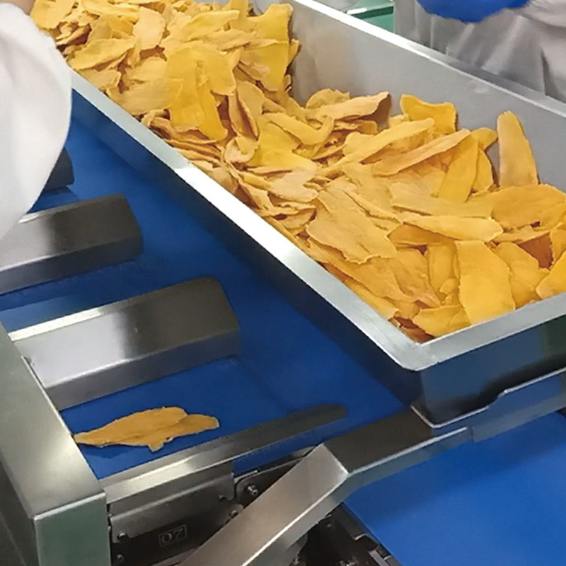 乾燥マンゴー 自動多ステーションベルトコンベヤー 水産 海黄瓜 魚 フィレット テーブルテーブル 目標 重量 対重量 機械