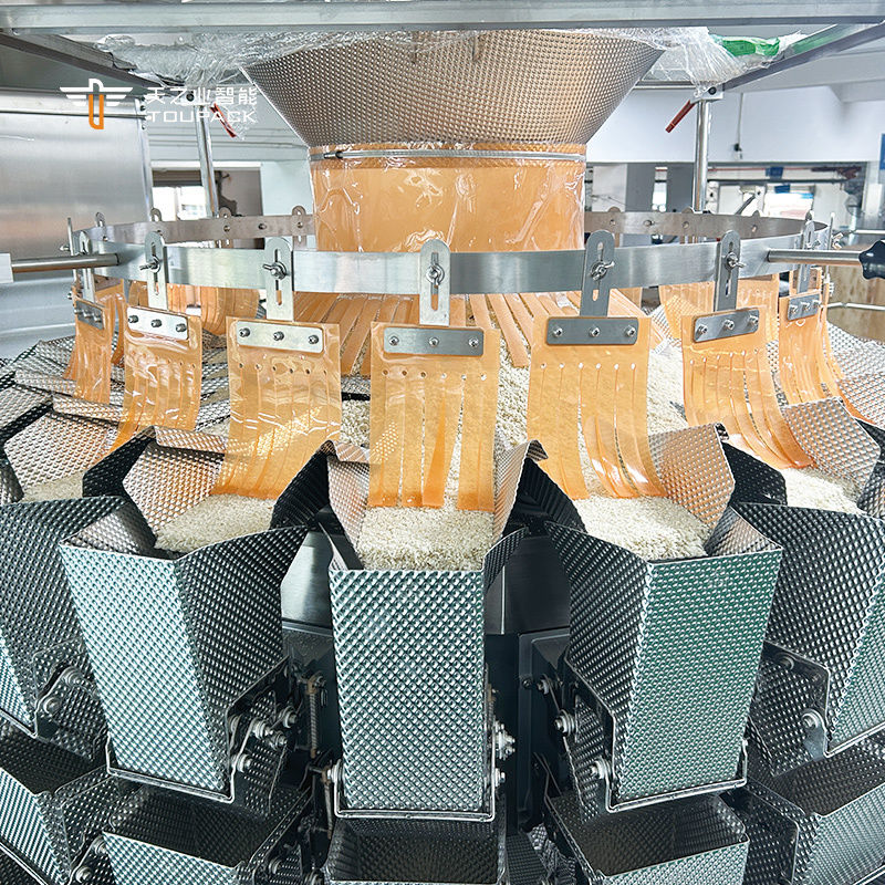 産業用マルチヘッド計量機包装設備 ポップコーン スナック 砂糖 ビスケット コーヒー クッキー シーリング プラスチックバッグ包装ライン