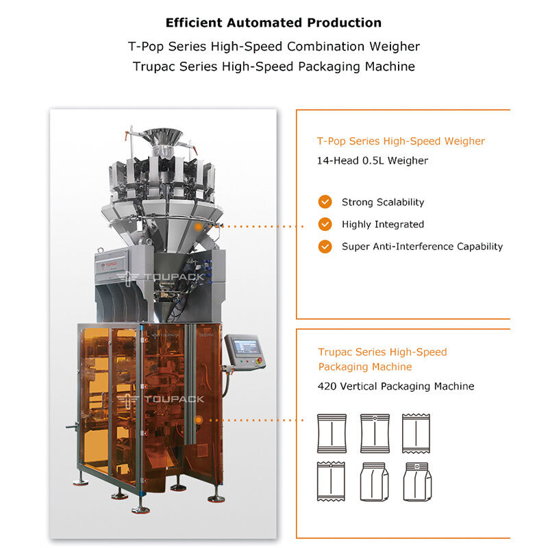 スナック、ナッツ、顆粒用高速自動計量包装機 5-200g デジタルセンサー付き 20-200袋/分 食品包装ソリューション