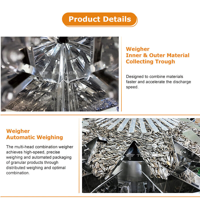 自動枕袋 軽食用 包装機 ナッツ 粒 5-200g 高速食品包装機器
