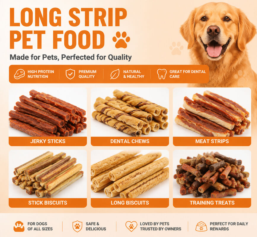 犬用食品の包装機 長いストライプの重量計 詰まり防止の重量計