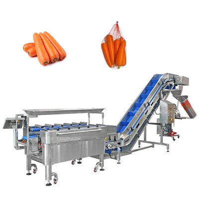 半自動 胡?? 卜 計量 梱包 機械 野菜 網状 バッグ 梱包 機械