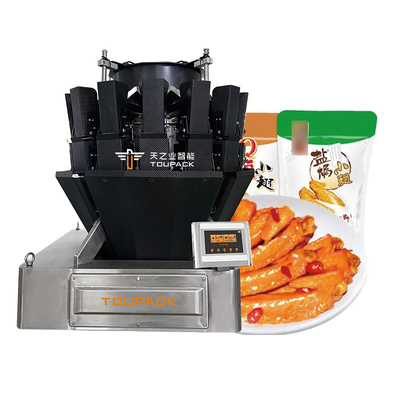 高速冷凍食品 コンビネッド・スケール 肉包装機 パターン付きボードスクリュー PLC 多頭計