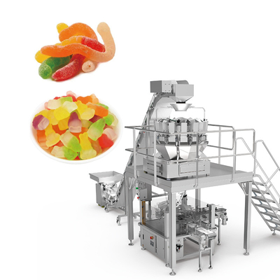 オートマティック 豆 種子 ナッツ キャンディー ウォールナッツ ドライフルーツ 食品 スナック 多頭式 体重計 窒素付き 食品包装機