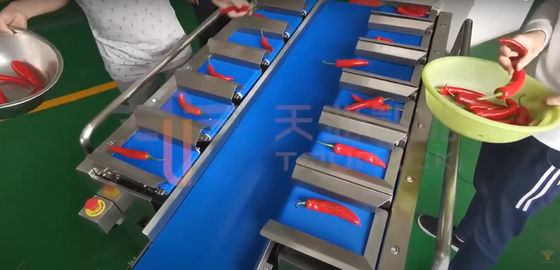 不規則なプロダクトのための唐辛子のにんじんの食品等級のSiemensベルトの計重機
