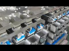 3層8ヘッド生鮮食品計量機 シャークフィンピローバッグ計量包装機