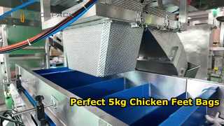 鶏足自動計量包装ライン（5kg袋）